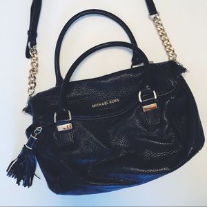 Michael Kors black leather bag